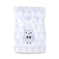 BabyMatex Kocyk RICCO z haftem - sowa (75x100cm)