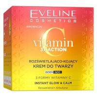 EVELINE Vitamin C 3x Action Rozświetlająco-kojący krem do twarzy dzień/noc, 50ml