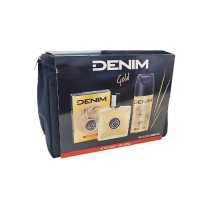 DENIM Gold Zestaw dla mężczyzn (Woda po goleniu, 100ml + Dezodorant spray, 150ml)