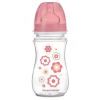 CANPOL BABIES Butelka Antykolkoa 3+Różowe Kwiaty - 240ml 35/217