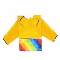 Libra- Babies Winylowy fartuszek z rękawami i kieszenią wodoodporny rozmiar L żółty