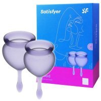 Satisfyer Feel Good Mentrual zestaw kubeczków menstruacyjnych 15ml + 20ml Light Lila