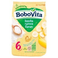 BoboVita Kaszka ryżowa banan bezmleczna bezglutenowa po 6 miesiącu, 180 g