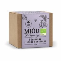 DARY NATURY Miód z żurawiną i jagodą kamczacką Eko, 230g