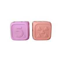 Jellystone Designs Kostki edukacyjne guma balonowa i brzoskwiniowa