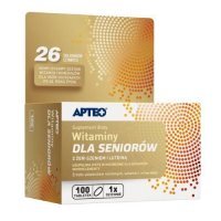 Apteo Witaminy dla seniorów z żeń-szeniem i luteiną, 100 tabl.