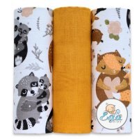 EGA KIDS Pieluszki muślinowe Premium 60x80cm zestaw nr 20 (1792), 3 szt.