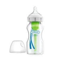 Dr Brown's Options+ Butelka antykolkowa szklana 0m+, szeroka szyjka, 270ml