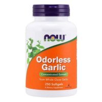 NOW Garlic Odorless Czosnek Bezzapachowy, 250 kapsułek