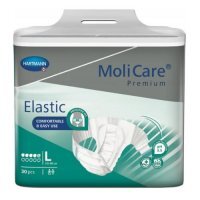MoliCare Premium Elastic Pieluchomajtki L 5K, 30szt.