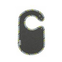 Clickbibs Śliniak szary-paski zielono-niebieskie