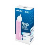 NOVAMA PINGO SPARK Aspirator do nosa z podświetlaną silikonową końcówką - pastel pink