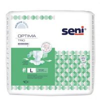 SENI OPTIMA TRIO LARGE Pieluchomajtki z pasem biodrowym, 10 sztuk