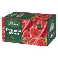 BiFix Herbata owocowa Truskawka z rabarbarem, 20x2g