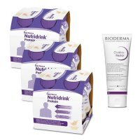 Zestaw Nutridrink Protein smak wanilia, 12 x 125ml + Bioderma Cicabio Restor krem ochronno - regenerujący, 100 ml