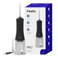 Feelo PRO Black bezprzewodowy irygator do zębów z 4 trybami pracy czarny