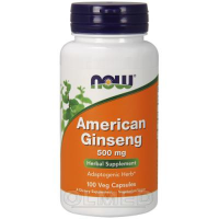 NOW American Ginseng 500mg -100 kapsułek