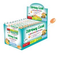 Zdrowy Lizak MNIAM-MNIAM Lokomotion o smaku pomarańczowym, 40szt.