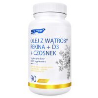 SFD Olej z wątroby rekina + D3 + Czosnek, 90 kaps.