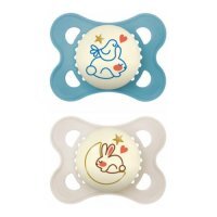 MAM Original Night Smoczek ortodontyczny 2-6m Planet Love Boy świecący w ciemności, 2szt.