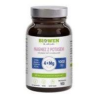 Biowen Magnez z potasem 100 mg, 100 kaps.