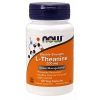 NOW L-Theanine 200mg plus Inozytol 100mg, 60kaps. wege