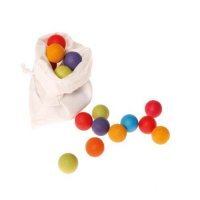 GRIMM'S Kolorowe drewniane kulki (20mm), 35 sztuk