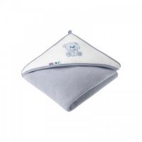 AKUKU Okrycie kąpielowe 100% bawełna 100x100 cm MIŚ szary, 1 szt.