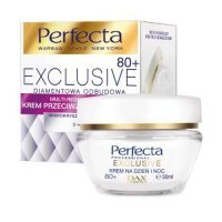 PERFECTA Exclusive Diamentowa Odbudowa Regenerujący krem przeciwzmarszczkowy 80+, 50ml