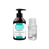 Zestaw Biovax Szampon intensywnie regenerujący, 200 ml + L'biotica Estetic Clinic Oczyszczająco-rozświetlający płyn micelarny, 50 ml