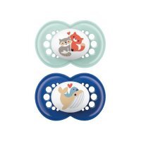 MAM Start Silky Smoczek silikonowy ortodontyczny 6m+ Better Together Boy, 2szt.