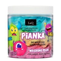 LaQ Bobek Dyzio Lusia Pianka myjąca 3-kolorowa do mycia rąk, ciała i włosów dla dzieci guma balonowa, 100 g