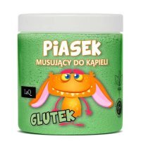 LaQ Glutek Piasek musujący do kąpieli zielony, 190 g