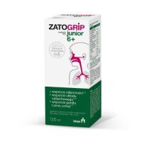 Zatogrip Junior 6+ syrop o smaku malinowym, 120 ml