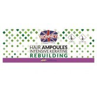 Ronney Hair Ampoules Intensive Keratine Rebuilding Ampułki do włosów z keratyną, 6 x 10 ml