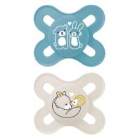 MAM Smoczek uspokajający silikonowy Original Start 0-2 Planet Love boy, 2 szt.