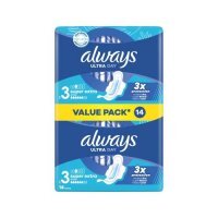 Always Podpaski Ultra Super Extra rozmiar 3 ze skrzydełkami, 14 szt.