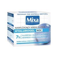 MIXA HYALUROGEL Noc Krem-maska do twarzy z kwasem hialuronowym, 50 ml