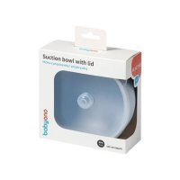 BabyOno Silikonowa miseczka z przyssawką i przykrywką niebieska, 1 szt.