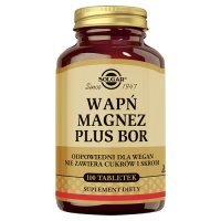SOLGAR Wapń, Magnez + Bor - 100 tabletek
