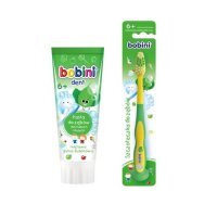 Bobini Dent Pasta do zębów miętowa guma balonowa 6+, 75 ml + Szczoteczka do zębów miękka, 1 szt.