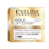 EVELINE Gold Lift Expert 50+ Krem-serum multi-odżywcze z 24K złotem, 50ml