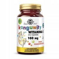 SOLGAR Kanguwity Witamina C dla dzieci smak pomarańczowy, 90 past. do ssania