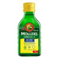 Mollers Omega-3 Tran Norweski aromat cytrynowy, 150 ml