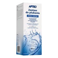 Apteo Zestaw do płukania nosa i zatok, 12 sasz. + 1 butelka do irygacji