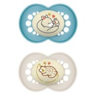 MAM Original Night Smoczek ortodontyczny 16m+ Planet Love Boy świecący w ciemności