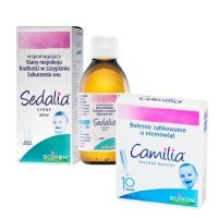 Zestaw Boiron Sedalia Syrop dla dzieci, 200 ml + Camilia roztwór doustny, 10 dawek