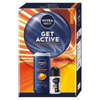 Nivea Men Zestaw Get Active Ultimate Impact Duo dla mężczyzn (Żel pod prysznic, 250 ml + Antyperspirant, 50 ml)