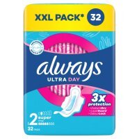 Always Ultra Day Super Podpaski ze skrzydełkami rozmiar 2, 32 szt.