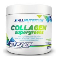 Allnutrition Collagen Supergreens smak zielone jabłko, 300 g